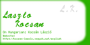 laszlo kocsan business card